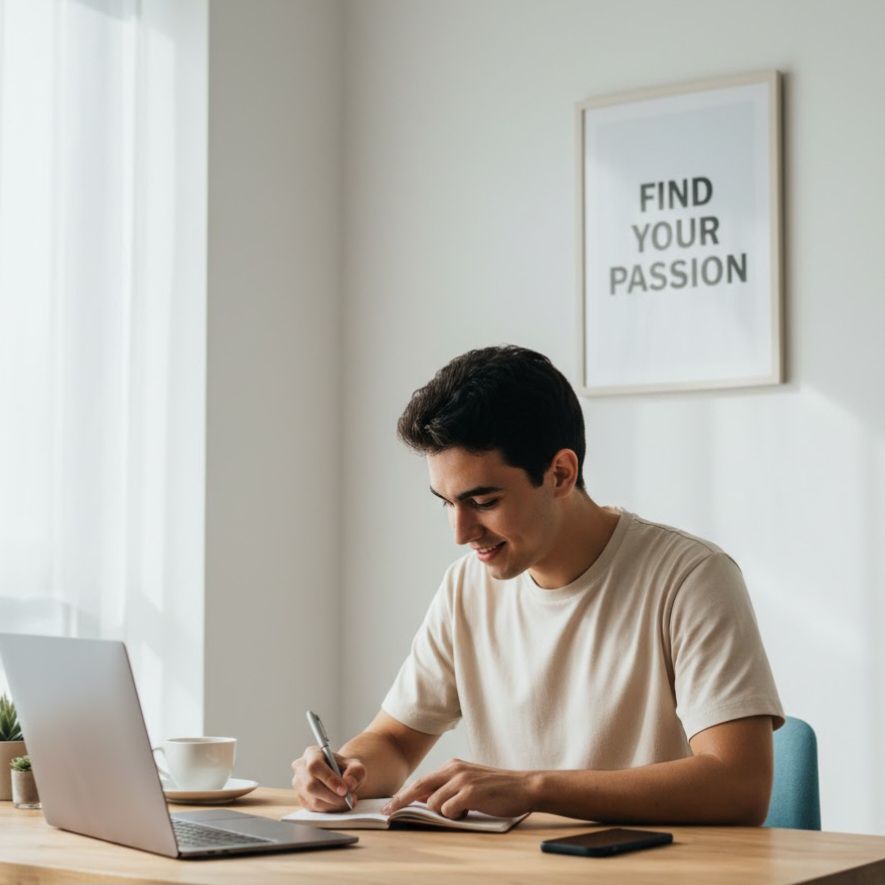 Mahasiswa Satu Magang bekerja sambil menemukan passion dan arah karier impian	Mahasiswa fokus bekerja di laptop saat mengikuti program Satu Magang