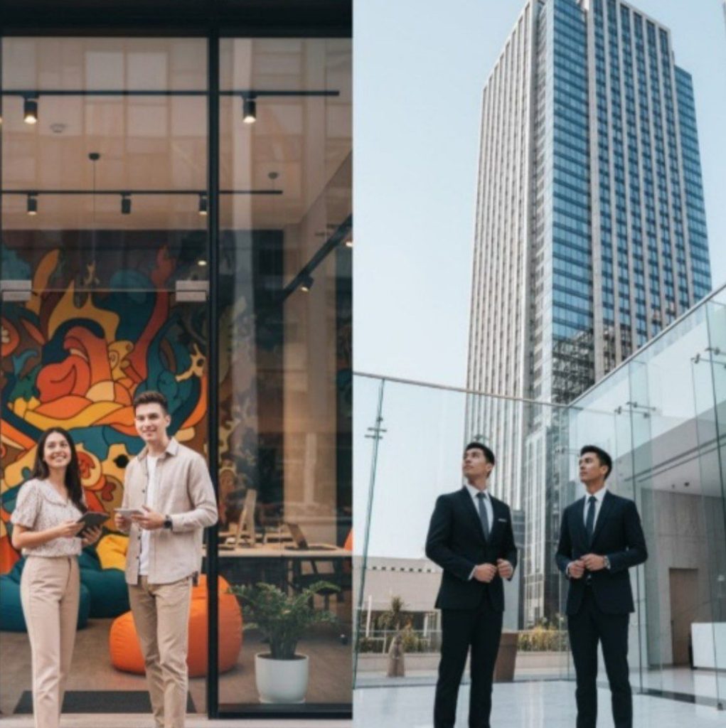 Mahasiswa mempertimbangkan pilihan antara magang di startup dan perusahaan besar.