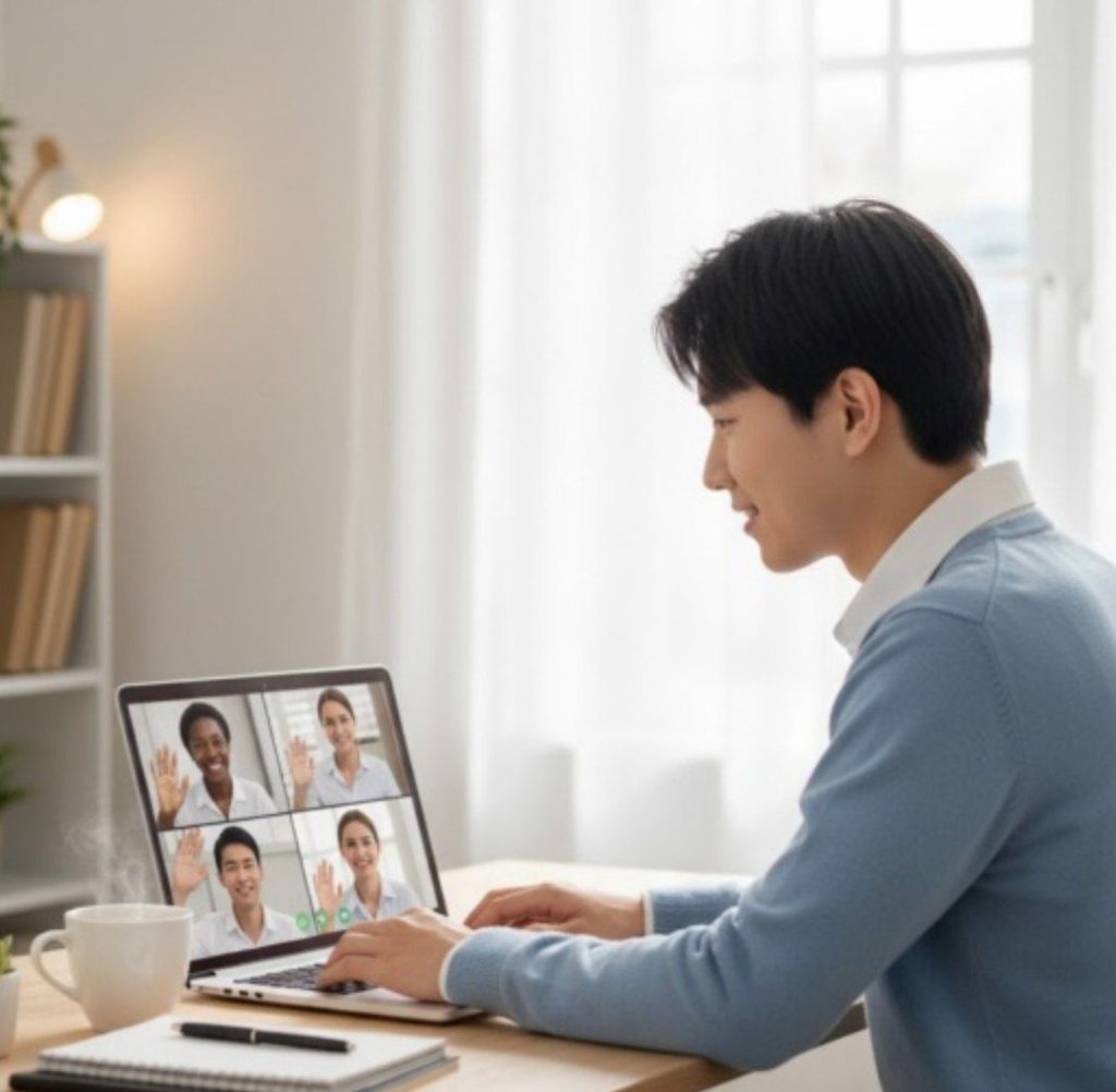 Mahasiswa magang berpamitan kepada mentor dan rekan kerja di hari terakhir.