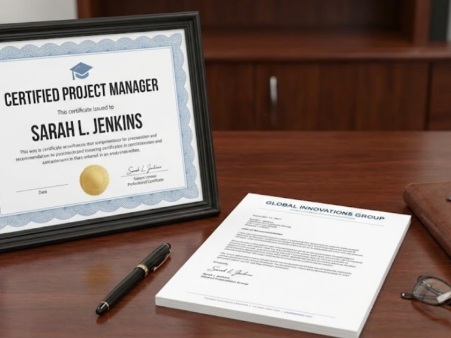 Sertifikat dan surat rekomendasi yang membuktikan kredibilitas magang online.