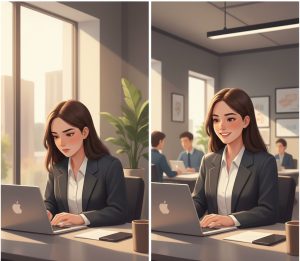 anak magang introvert yang berkembang menjadi lebih aktif dan percaya diri di lingkungan kerja