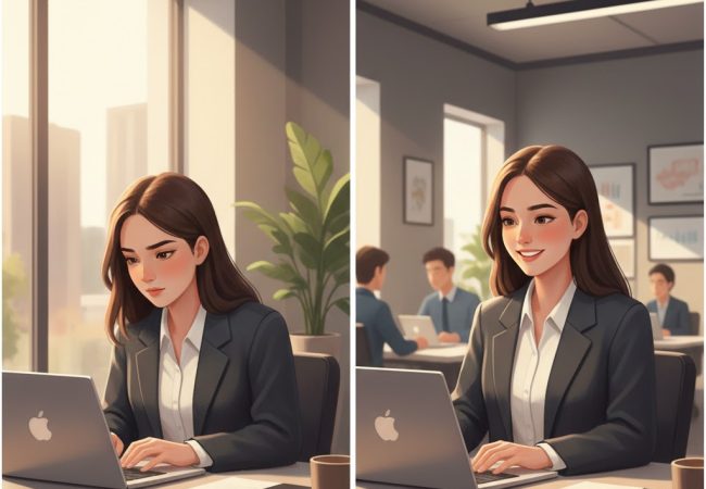 anak magang introvert yang berkembang menjadi lebih aktif dan percaya diri di lingkungan kerja